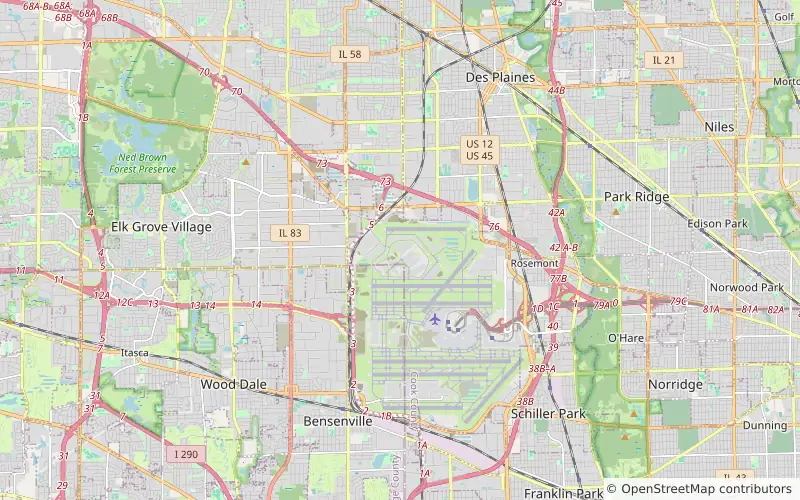 14 hotels near O'Hare International Airport (ORD), 13 of them within about a 10-minute drive