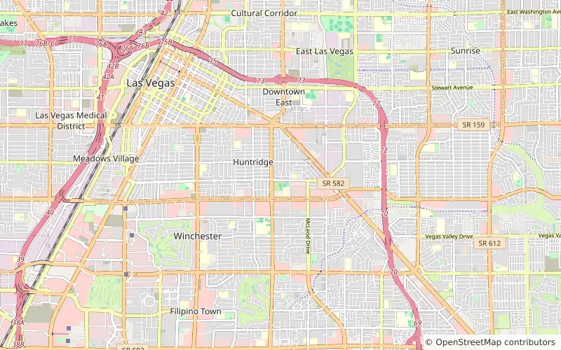 13 hotels near Fremont Street, 1 of them within about a 10-minute walk